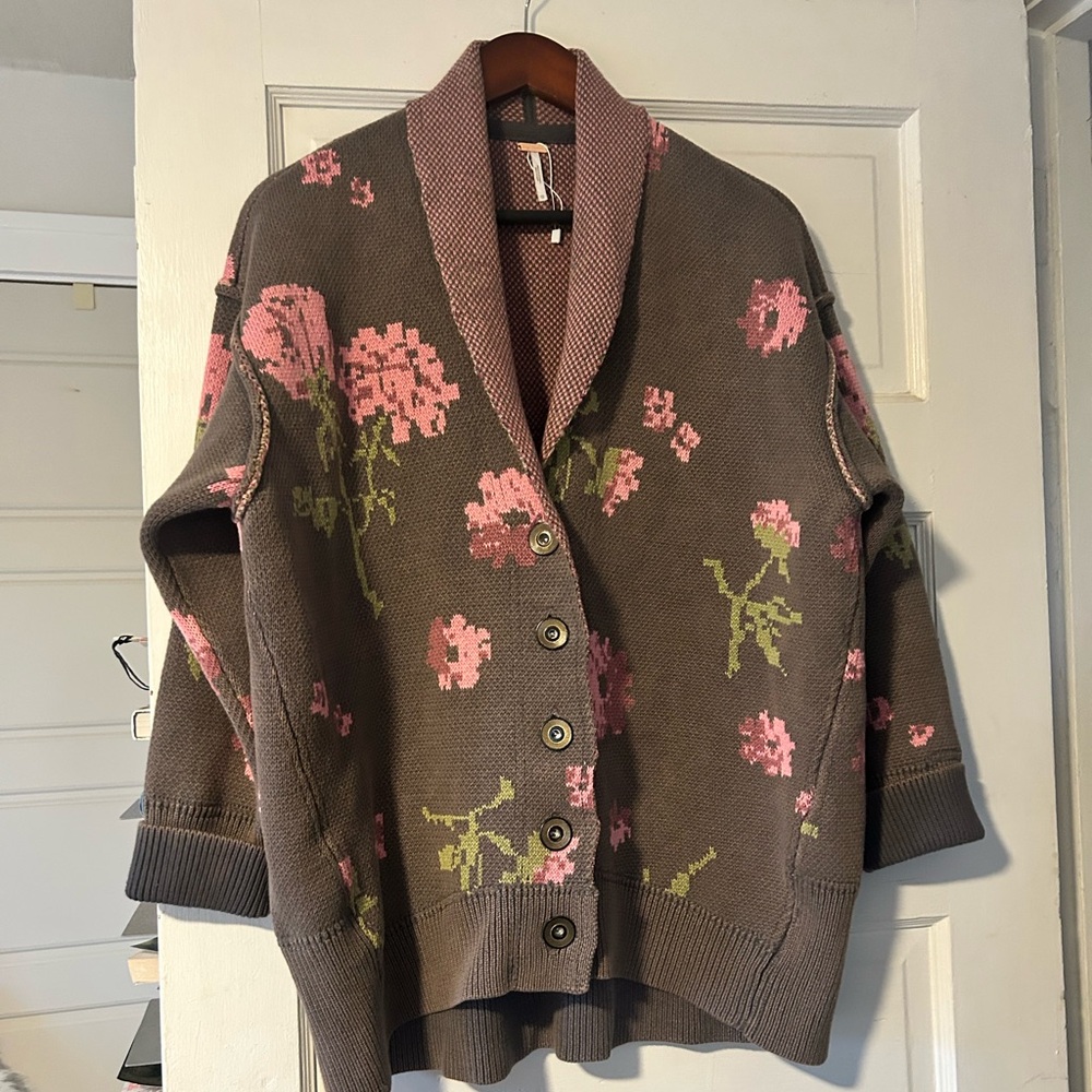 Free People Chamomile Floral cardigan